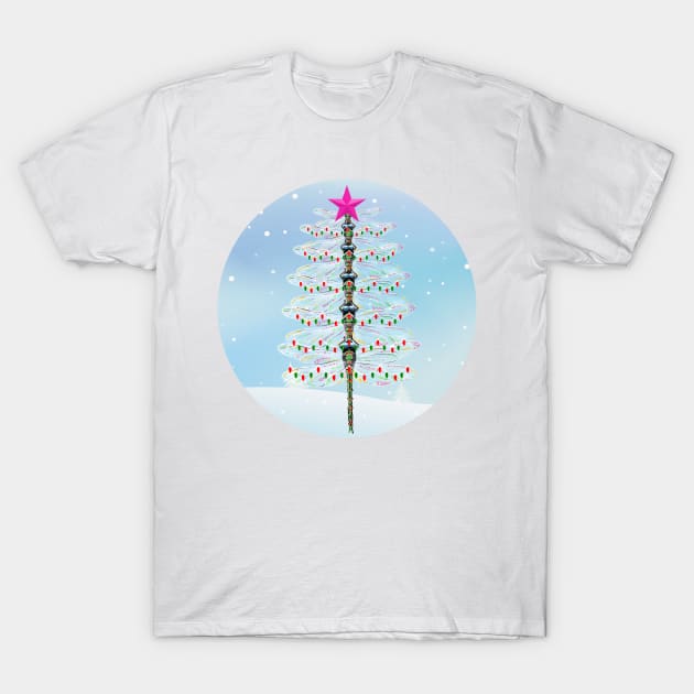 A Merry Dragonfly Christmas T-Shirt by StuffWeMade